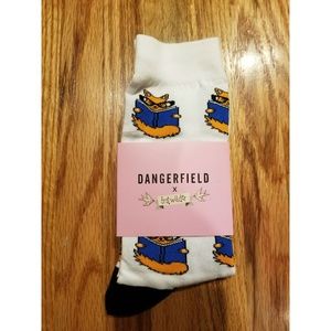NWT Erstwilder/Dangerfield Reading Cat socks